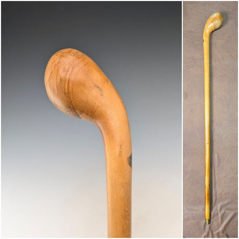 Antique British Tan Shaft Sunday Stick Style Walking Stick 92cm